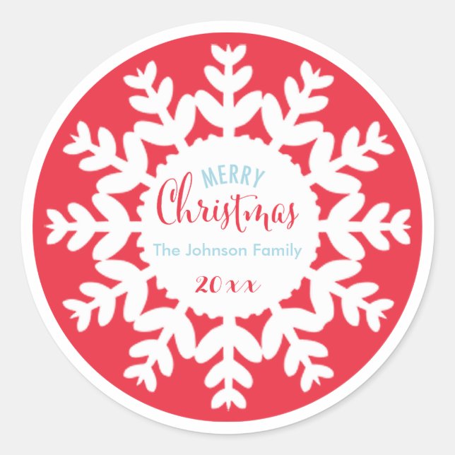Christmis holiday | Snowflake | sticker (Front)