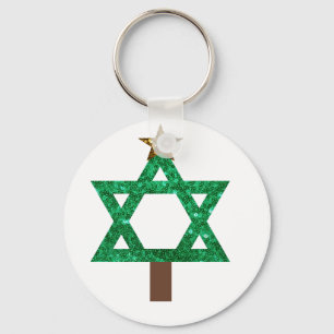 christmukkah christmas tree key ring