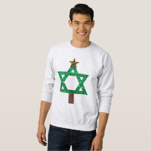 christmukkah christmas tree mens sweatshirt