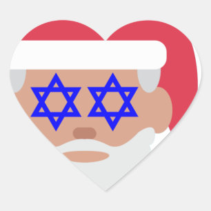 christmukkah santa claus emoji heart sticker