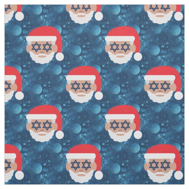 christmukkah santa emoji fabric (Swatch)