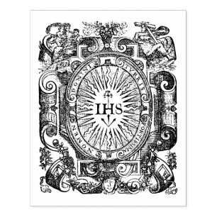 Christogram IHS Rubber Stamp