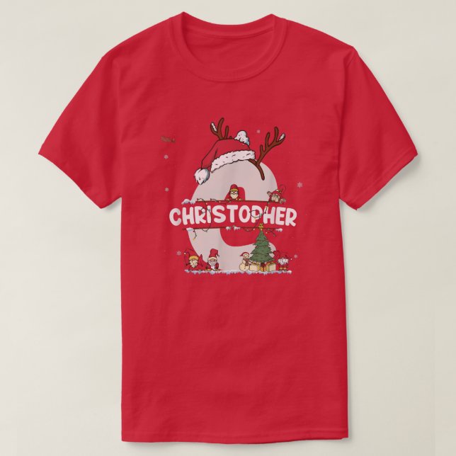 Christopher Christmas tee w Christopher Name for f (Design Front)