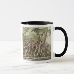 Christopher Columbus (1451-1506) with Native Ameri Mug