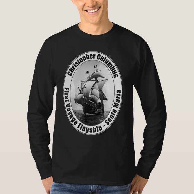 Christopher Columbus Day American History T-Shirt (Front)
