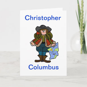 Christopher Columbus Greeting Card - Directions