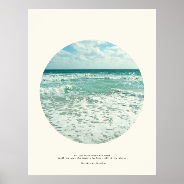 Christopher Columbus Quote Poster (Front)