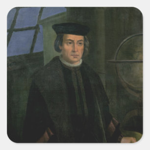 Christopher Columbus Square Sticker
