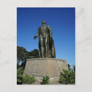 Christopher  Columbus Statue Postcard