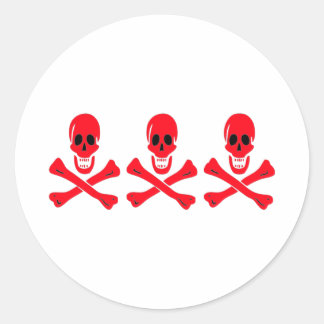 Christopher Condent-Red Classic Round Sticker