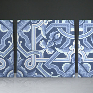 Christopher Dresser's Delft Blue Floral Pattern Tile
