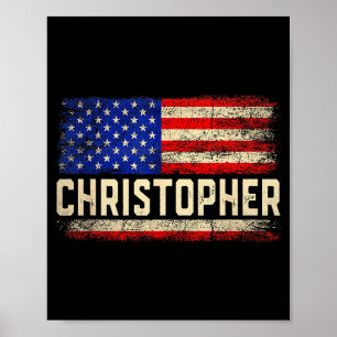 Christopher First Name Shirt Christopher Name Amer Poster