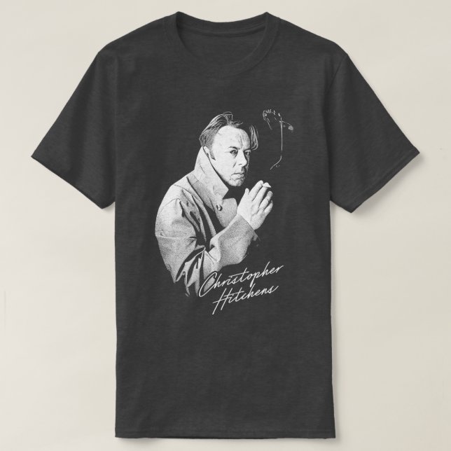 Christopher Hitchens Retro Style Fan Design T-Shirt (Design Front)