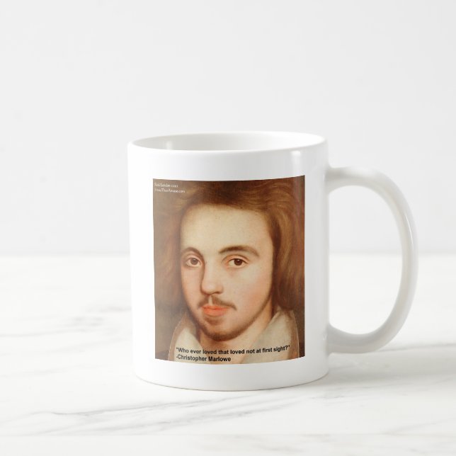 Christopher Marlowe "1st Site" Love Quote Gifts Coffee Mug (Right)