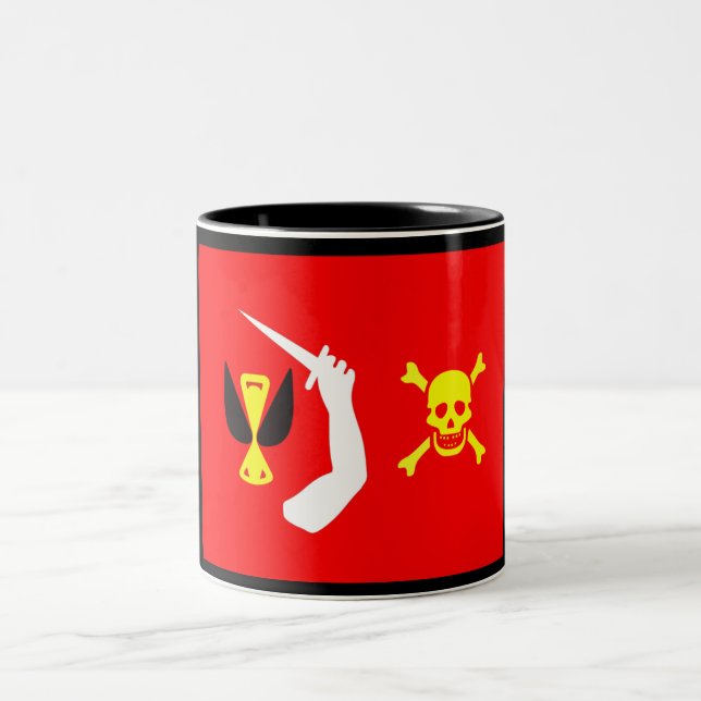 Christopher Moody pirate flag Two-Tone Coffee Mug (Center)