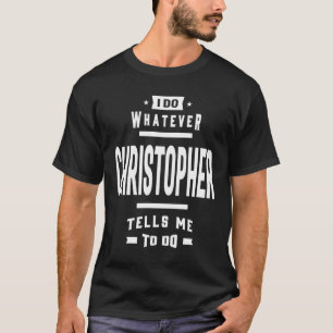Christopher Personalised Name Birthday Gift T-Shirt
