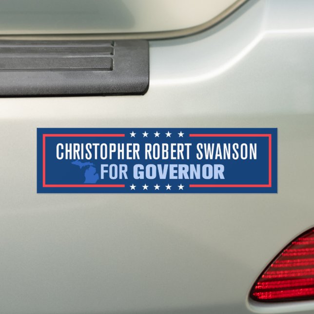 Christopher Robert Swanson for Michigan Governor Bumper Sticker (On Car)