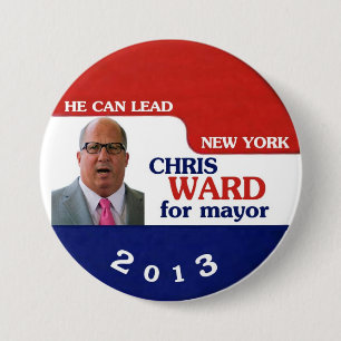 Christopher Ward NYC Mayor in 2013 7.5 Cm Round Badge