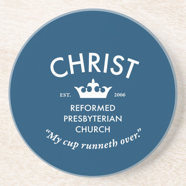 ChristRPC Round Sandstone Coaster (Front)