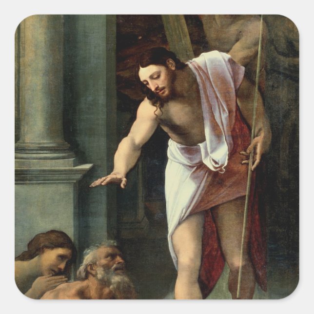Christ's Descent into Limbo, c. 1532 Square Sticker (Front)