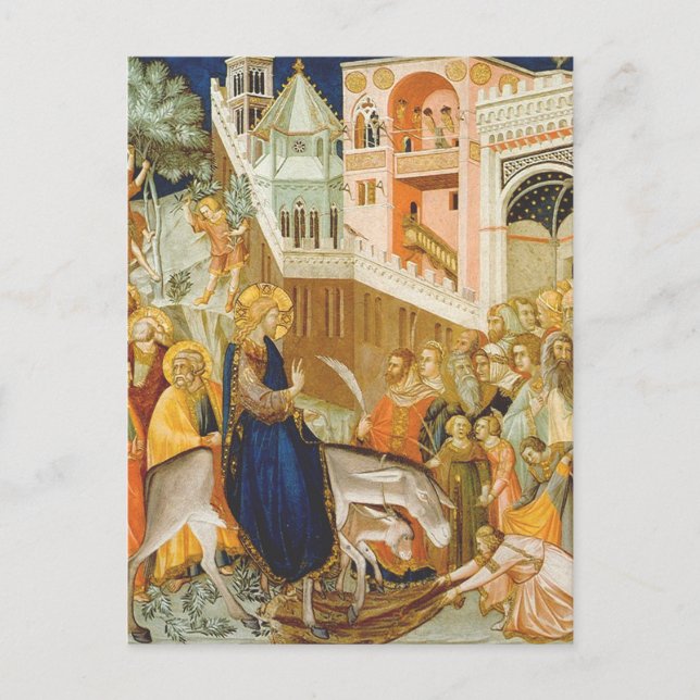 Christ's entry into Jerusalem by Pietro Lorenzetti Postcard (Front)