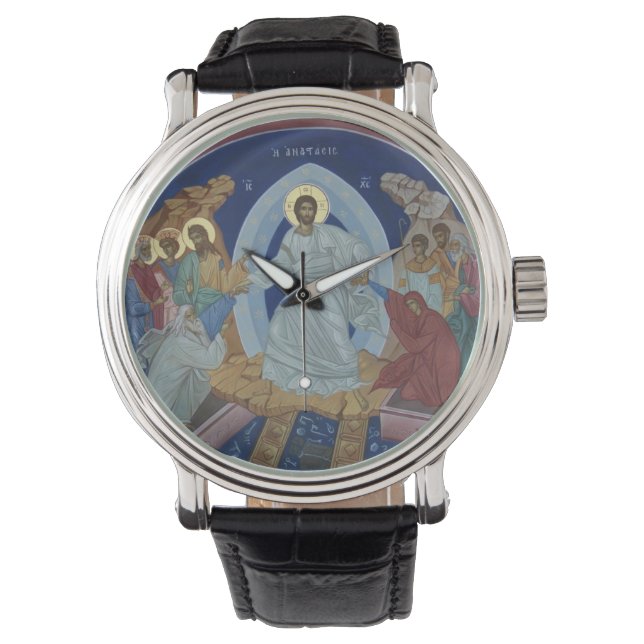 Christ's Resurrection Orthodox Icon Watch (Front)