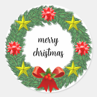 christsmas wreath sticker
