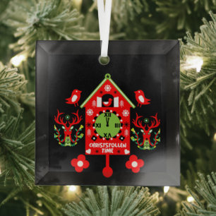 Christstollen Weihnachtsstollen Stollen Xmas Apron Glass Tree Decoration