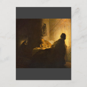 Christus in Emmaus by Rembrandt Postcard