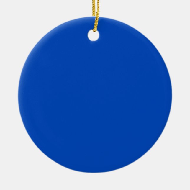 Chroma key colour Blue Ceramic Tree Decoration (Front)