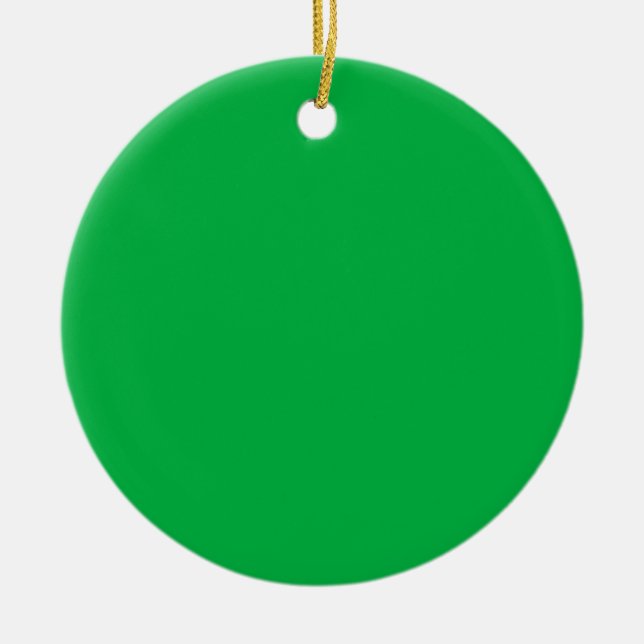 Chroma key colour Green Ceramic Tree Decoration (Front)