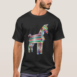 Chromatic Abstract Colourful Trojan Horse Watercol T-Shirt