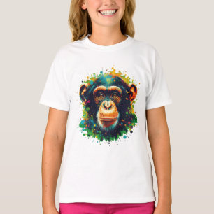 Chromatic Chimpanzee Art T-Shirt