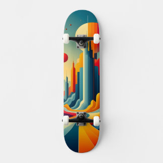 Chromatic Cityscape Skateboard