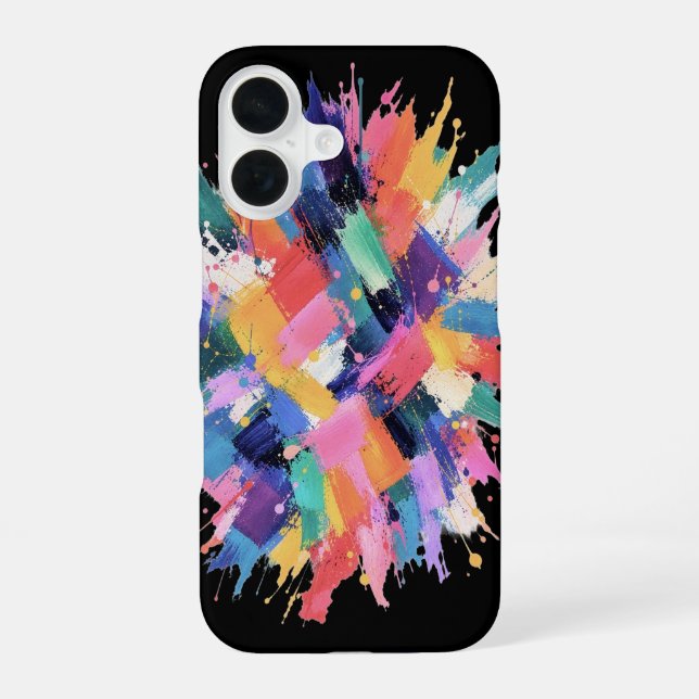 Chromatic Collision iPhone 16 Case (Back)