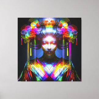 chromatic colored glass viola in contrast canvas print