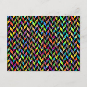 Chromatic Colourful Geometric Abstract Pattern Postcard