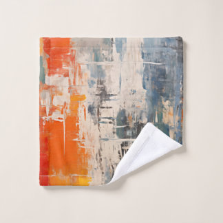 Chromatic Crossroads Abstract Digital Painting Bath Towel Set