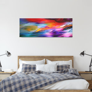 "Chromatic Currents" Contemporary Abstract  Canvas Print