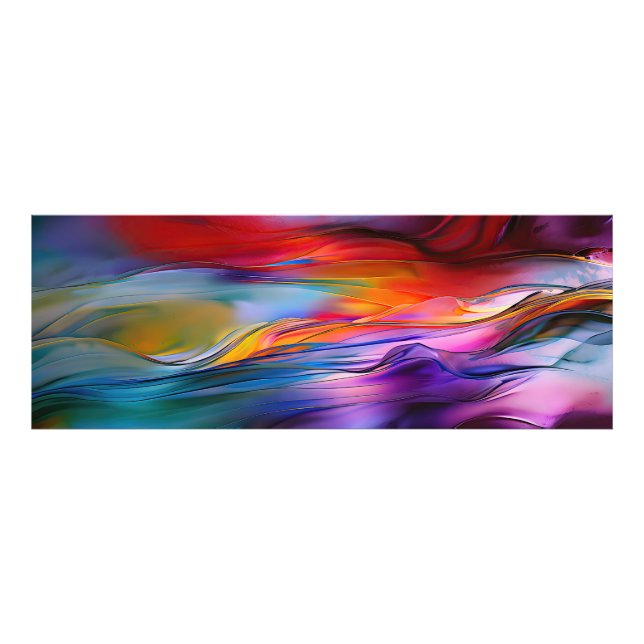"Chromatic Currents" Contemporary Abstract  Photo Print (Front)