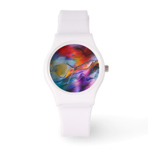 "Chromatic Currents" Contemporary Abstract Watch