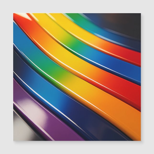 Chromatic Curves — Glossy Rainbow Ribbons with Ref (Front)