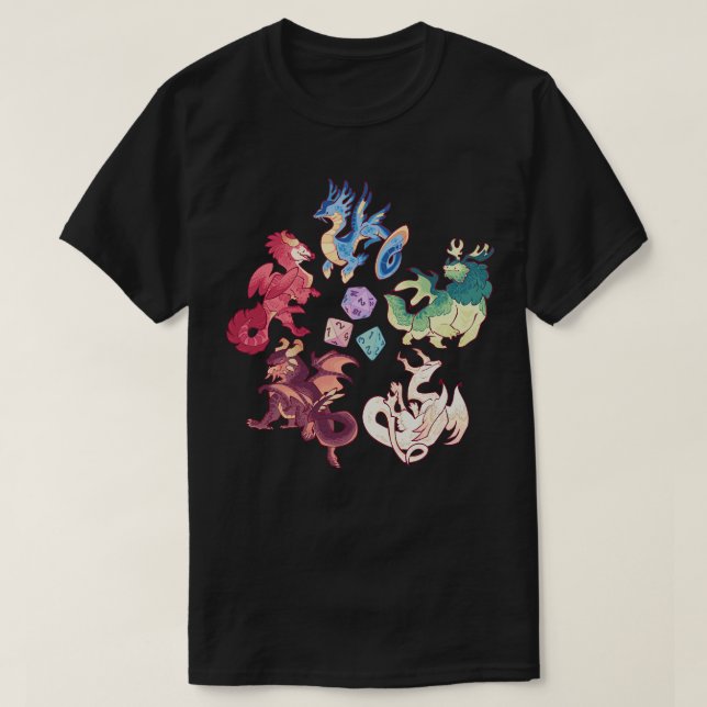 Chromatic dragons T-Shirt (Design Front)