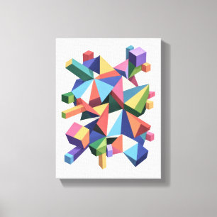 Chromatic Fragment Field Canvas Print