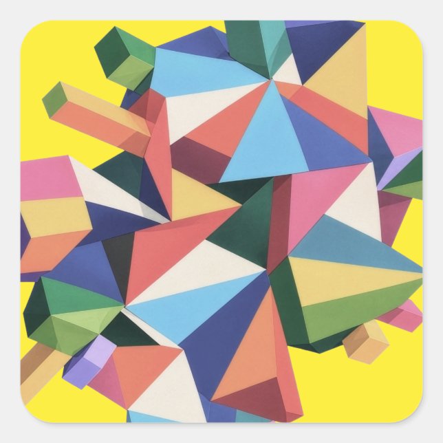 Chromatic Fragment Field Square Sticker (Front)