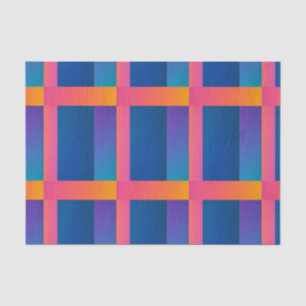 chromatic geometric dark gradient red navy yellow tissue paper