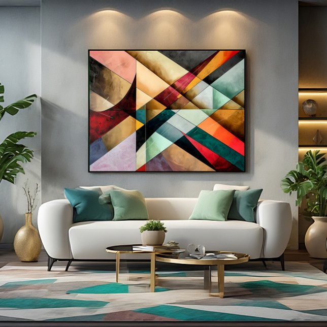 Chromatic Geometric Mosaic Canvas Print (Creator Uploaded)