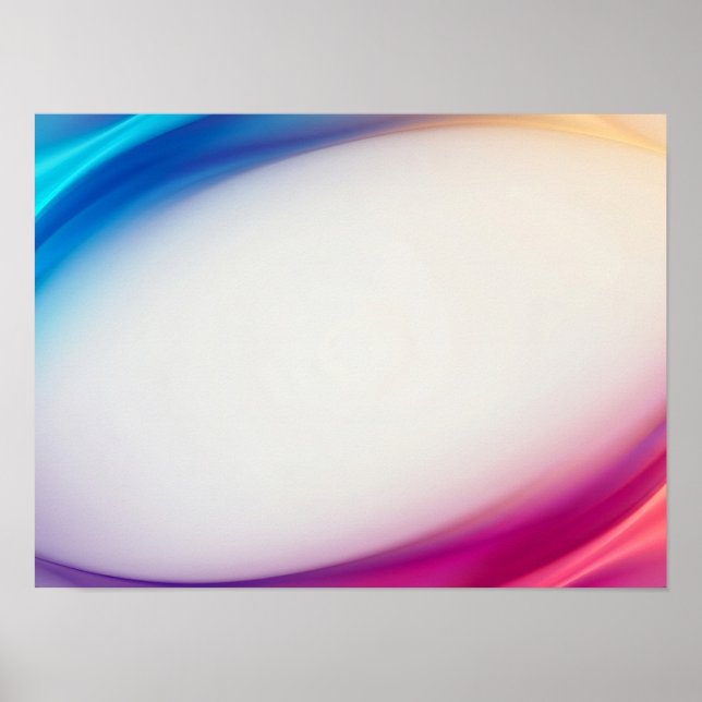 Chromatic Gradient Frame Modern Abstract Poster (Front)