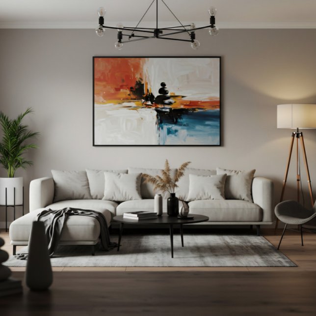 Chromatic Horizon: Symphony of Contrasts  Canvas Print (Creator Uploaded)