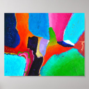Chromatic Matrix Mini Abstract Art Poster